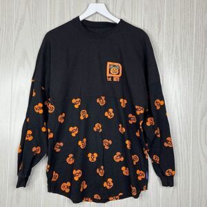 Disney World 2021 Spirit Jersey Mickey Halloween Pumpkin Long Sleeve Women's M